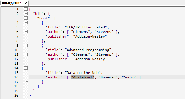 Pretty-printed JSON displayed with indentation and line breaks in JSONBuddy for Windows