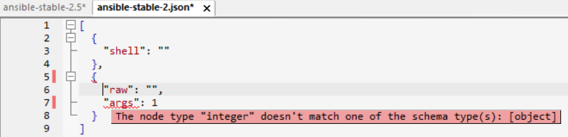 JSONBuddy for Windows showing background validation indicators while a large JSON Schema is open